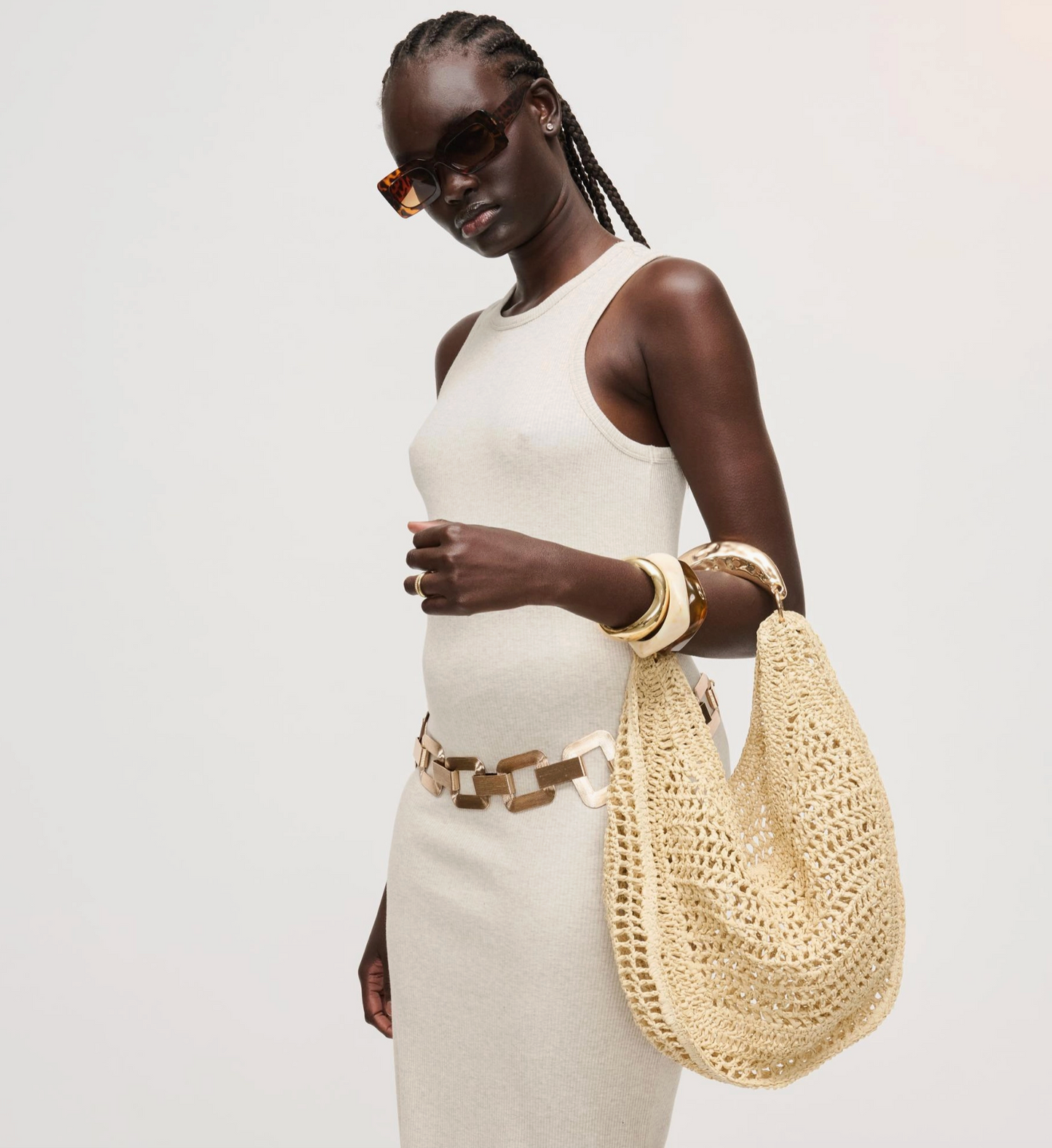 Goldie Hobo Bag - Natural