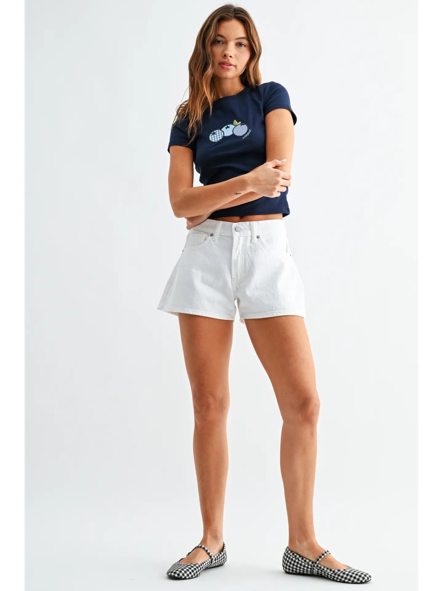 Blake White Denim Shorts