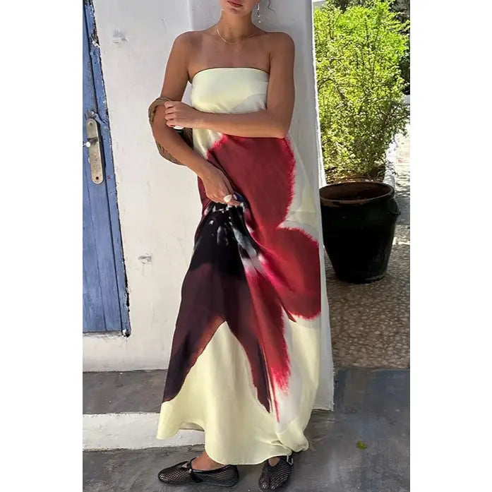 Alice Strapless Belt Back Maxi Dress