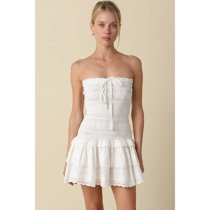 Kit Laced Strapless Mini Dress