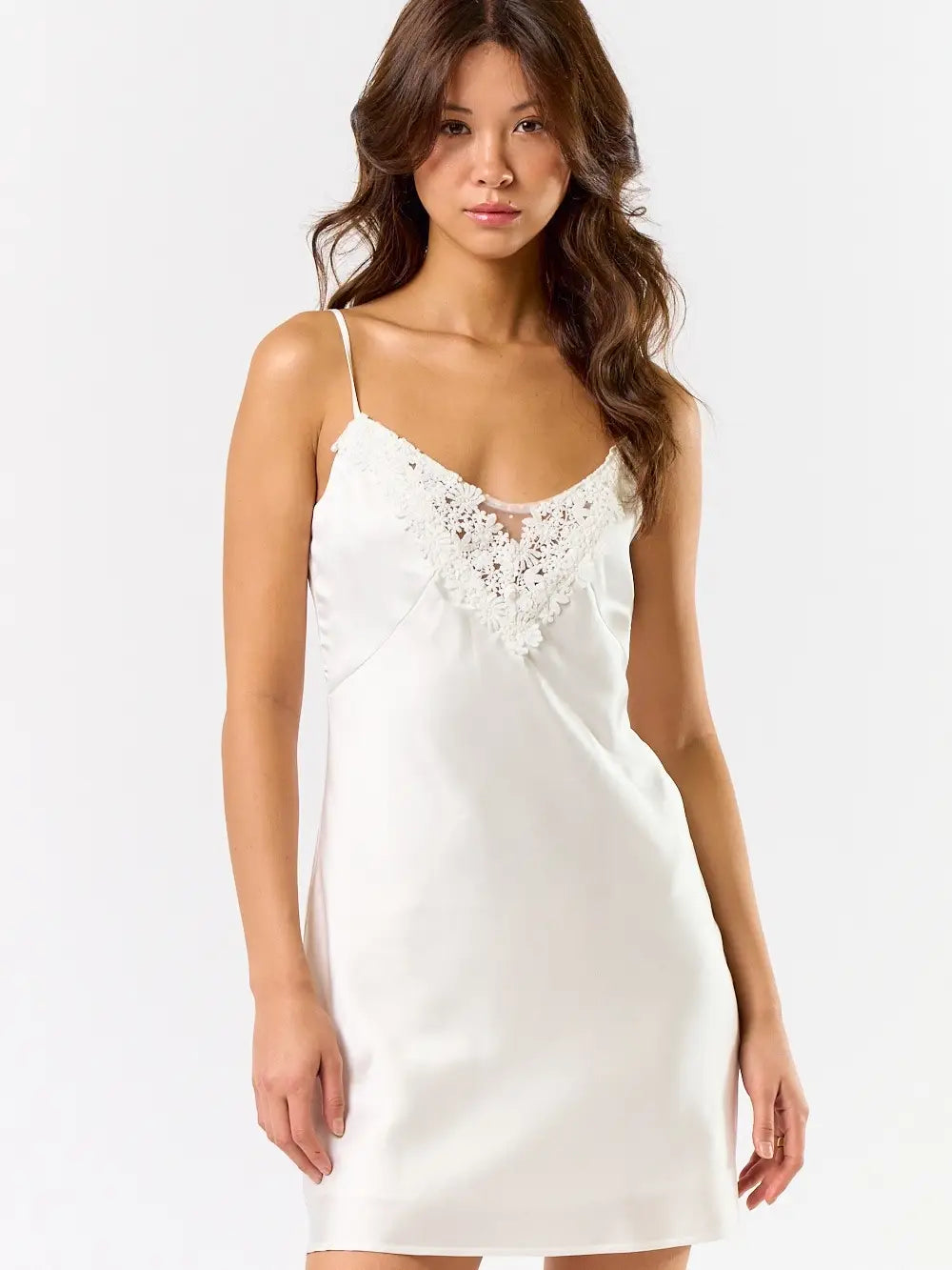 Haven Lace Mini Dress - White