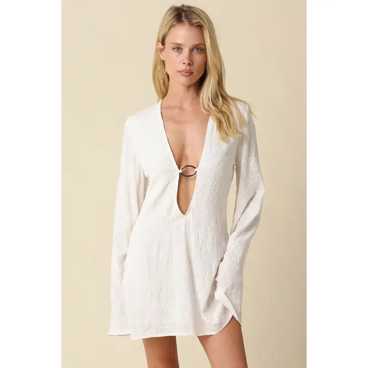 Luna Ring Detail Mini Dress