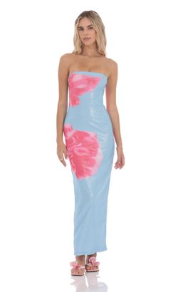 Gabriela Blue Sequin Maxi Dress