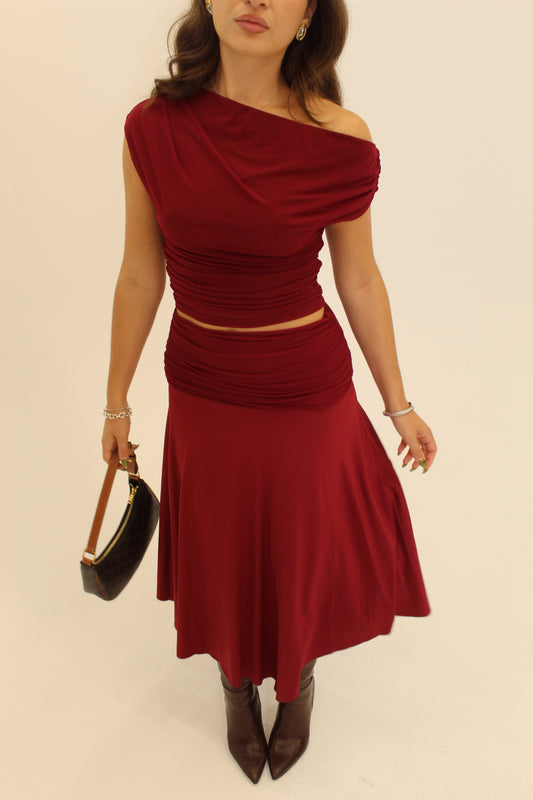 Evelyn Top - OXBLOOD RED