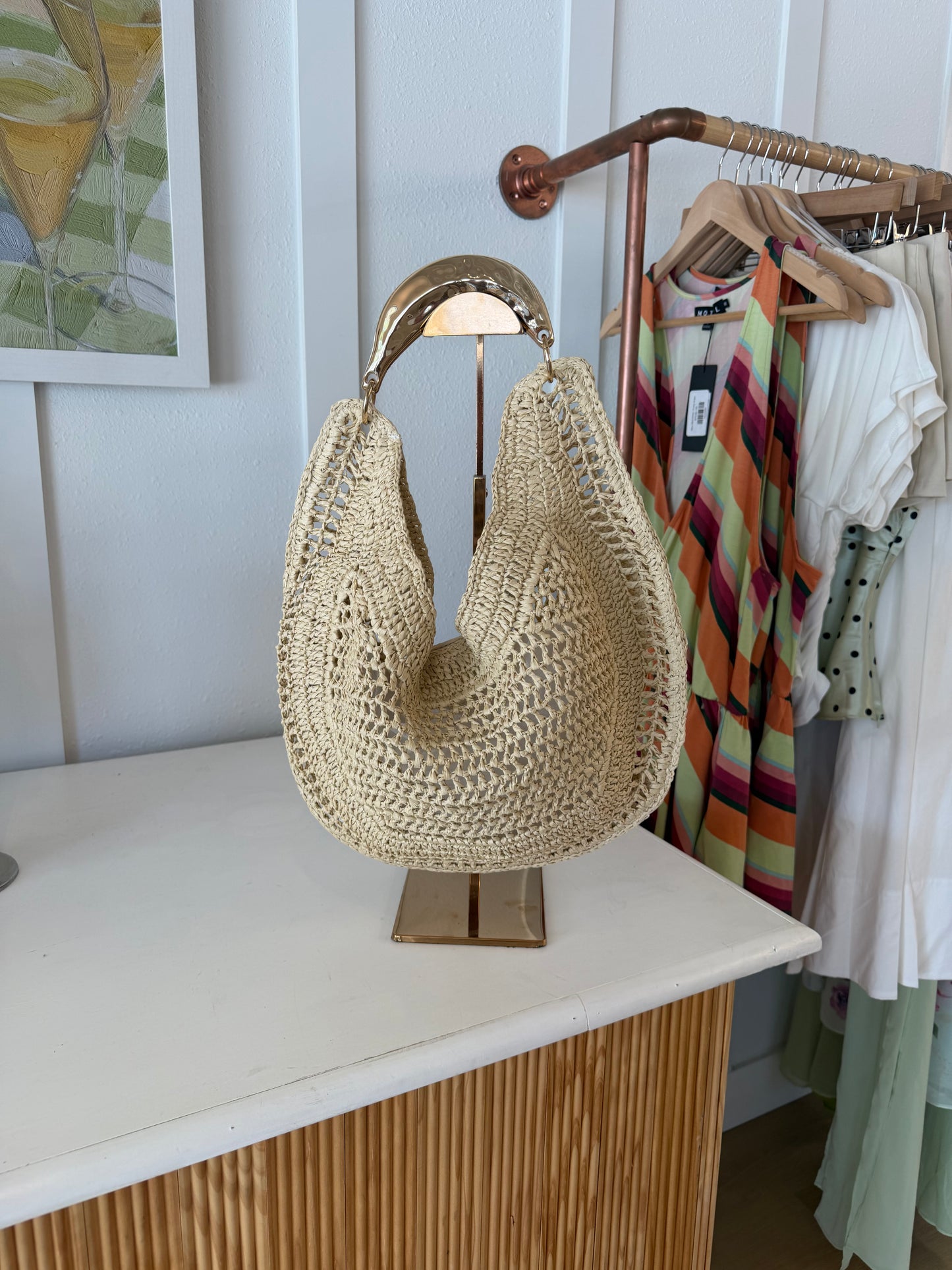 Goldie Hobo Bag - Natural