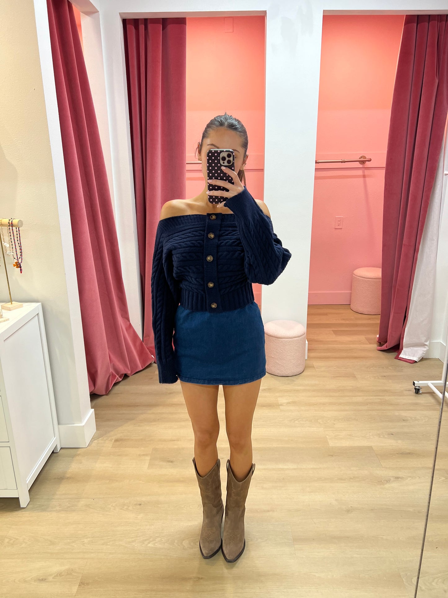 Lane Denim Mini Skort
