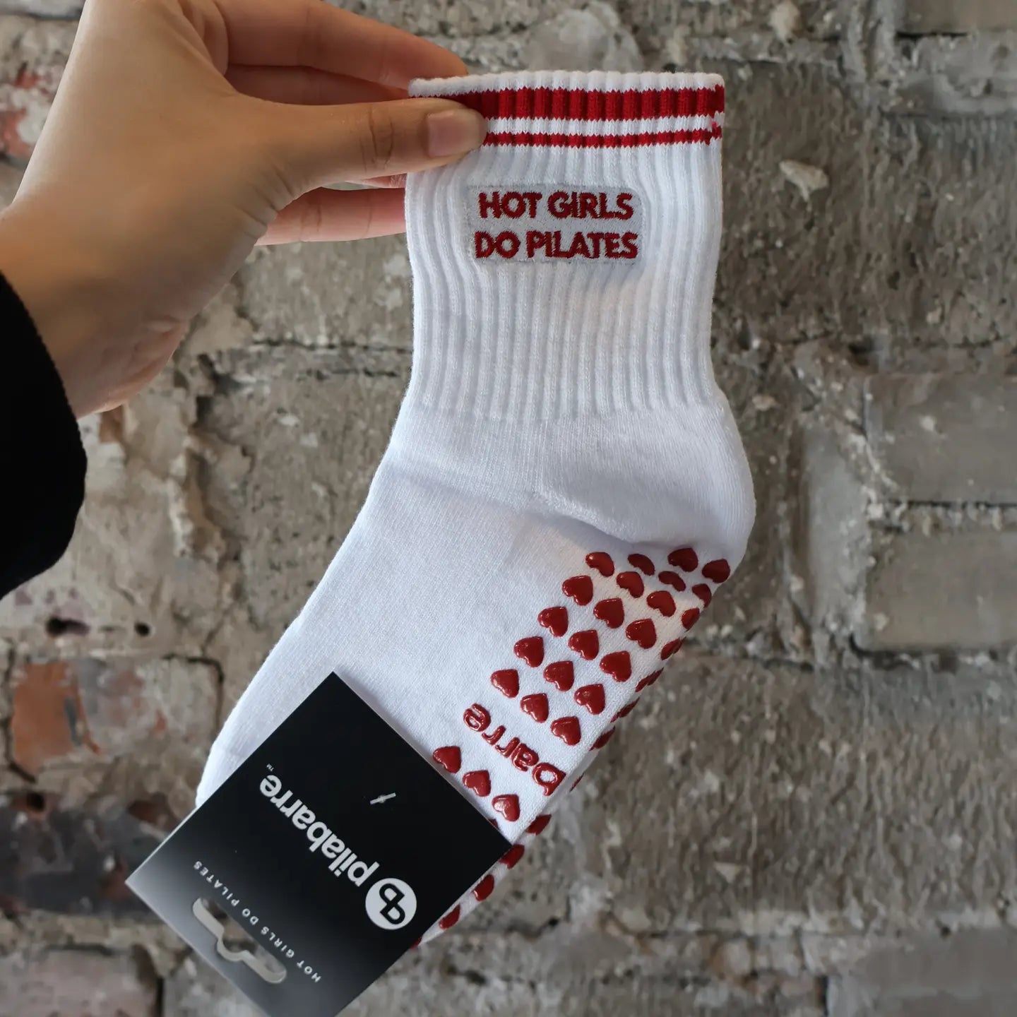 Hot Girls do Pilates Socks - Cherry