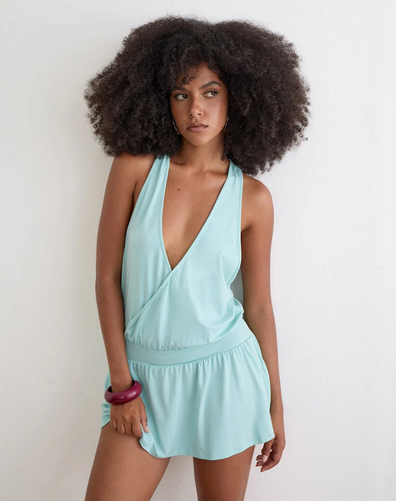 Maui Mini Dress - Aqua