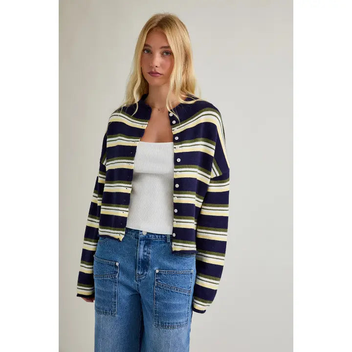 Mia Striped Cardigan