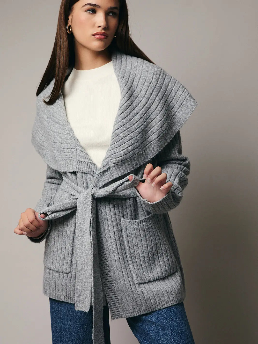 Danielle Wrap Cardigan - Grey