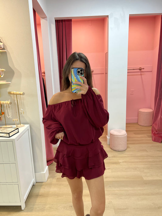 Polly Skirt - Burgundy
