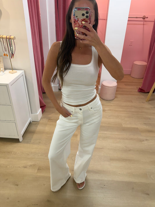 Abby Rib Tank Top Tee