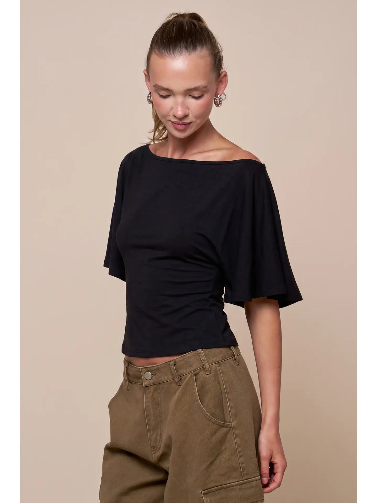 Stevie Bell Sleeve Top - Black
