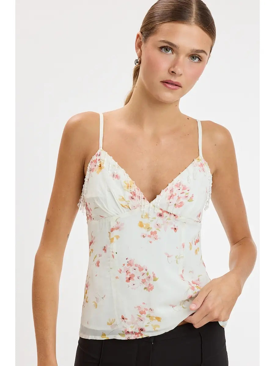 Perry Sweetheart Top - IVORY PETAL