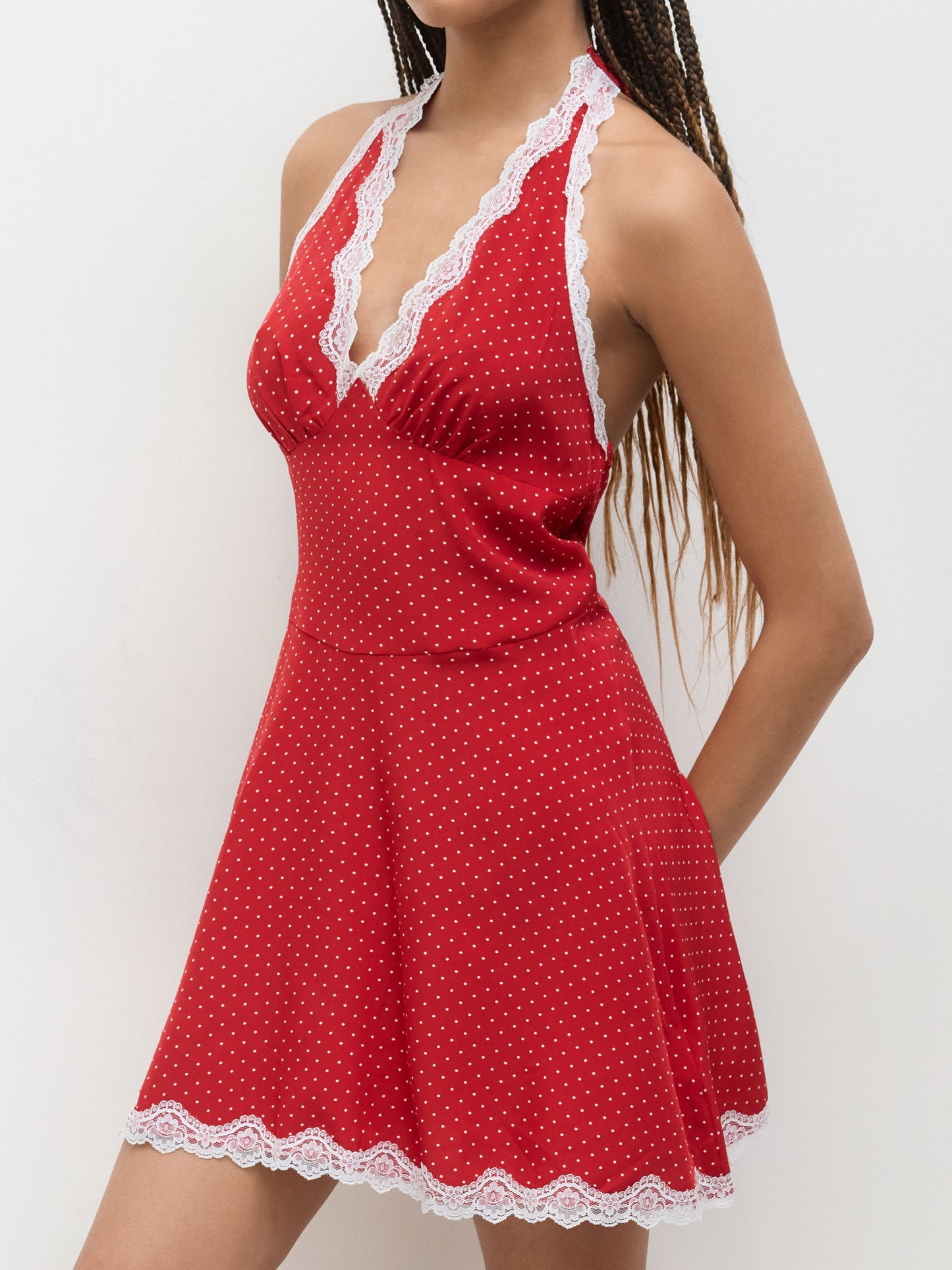 Sadie Red Polka Dot Dress - Red