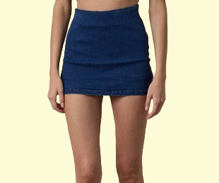 Lane Denim Mini Skort