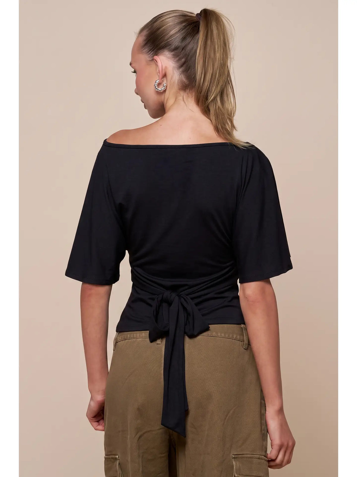 Stevie Bell Sleeve Top - Black
