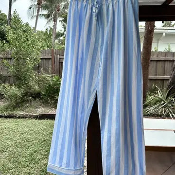 Greece Blue Striped Pajama Pants