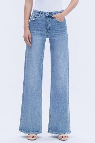Hudson High Rise Wide Denim Jeans
