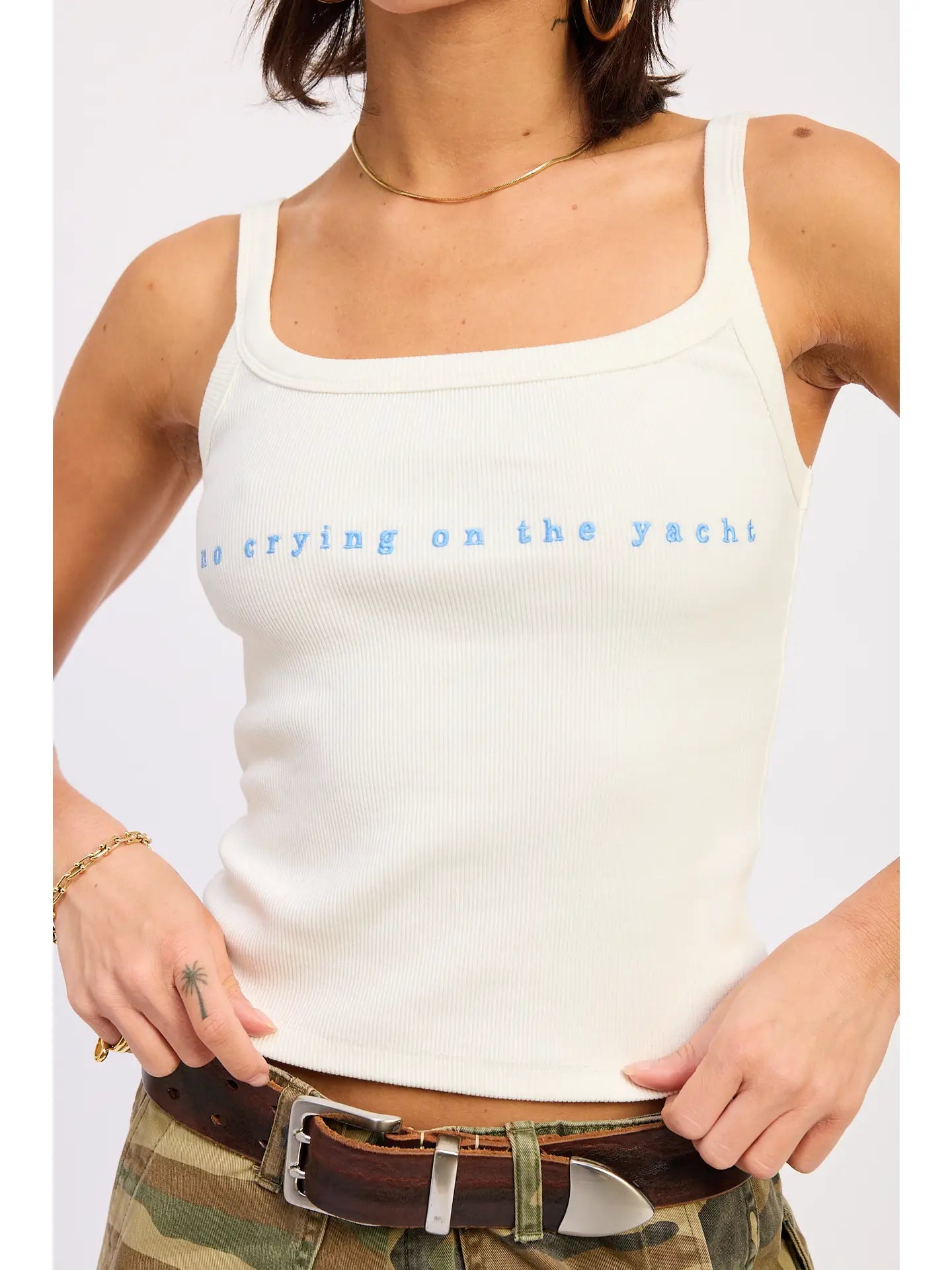 'No crying on the yacht' Tank