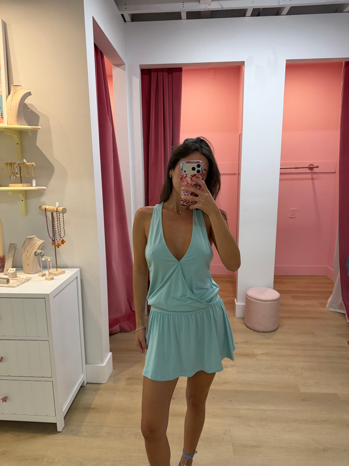 Maui Mini Dress - Aqua