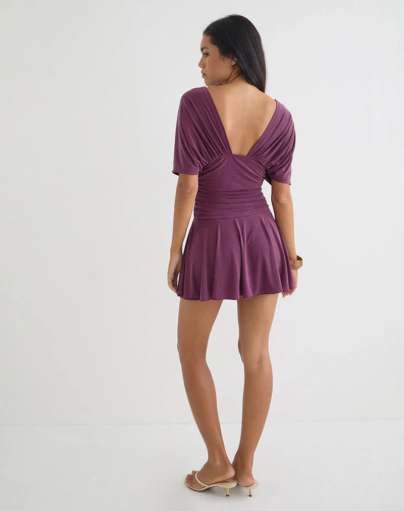 Kenzie Mini Dress - Deep Purple