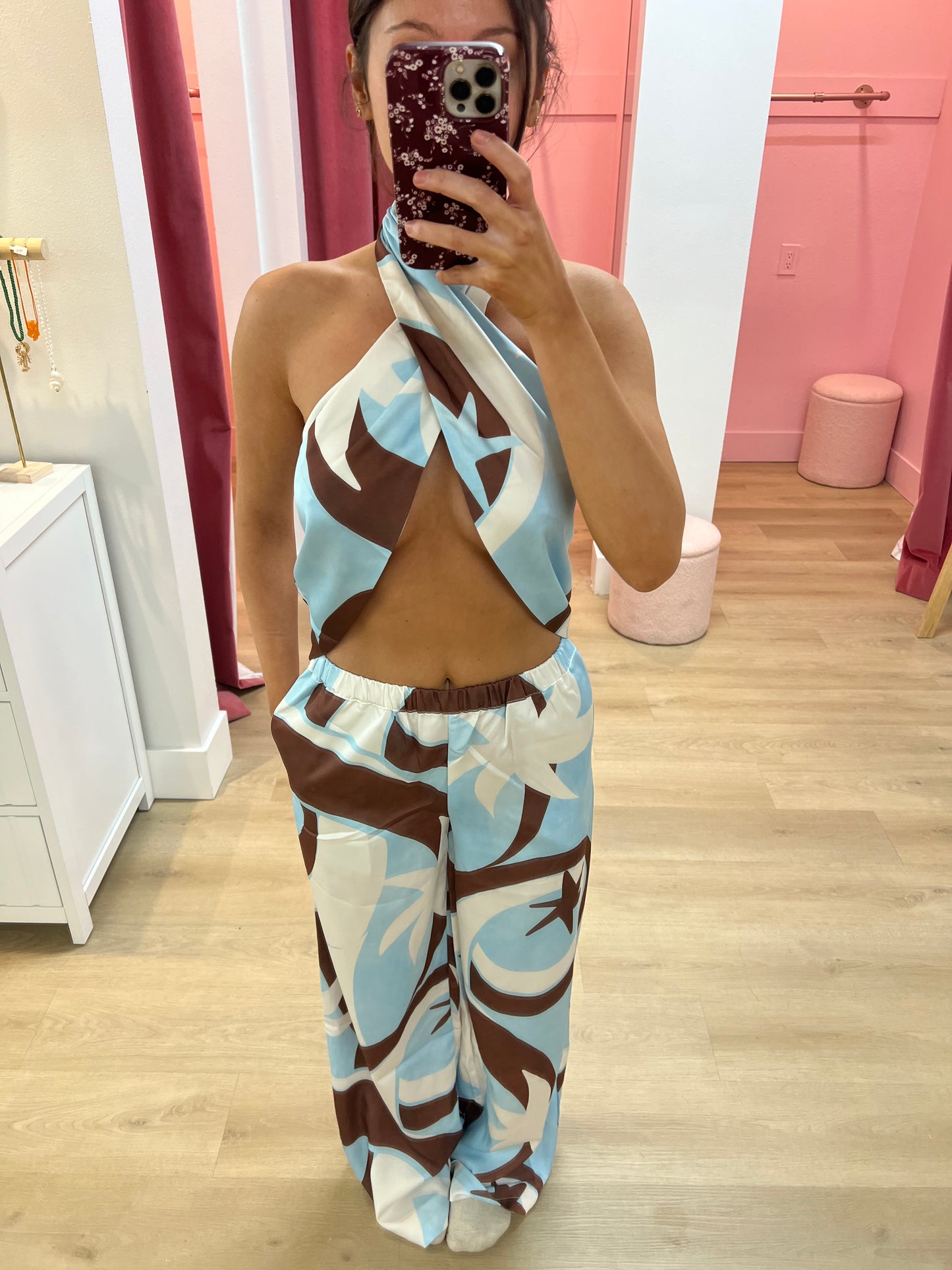 KAELI PALAZZO PANT - RINA BLUE