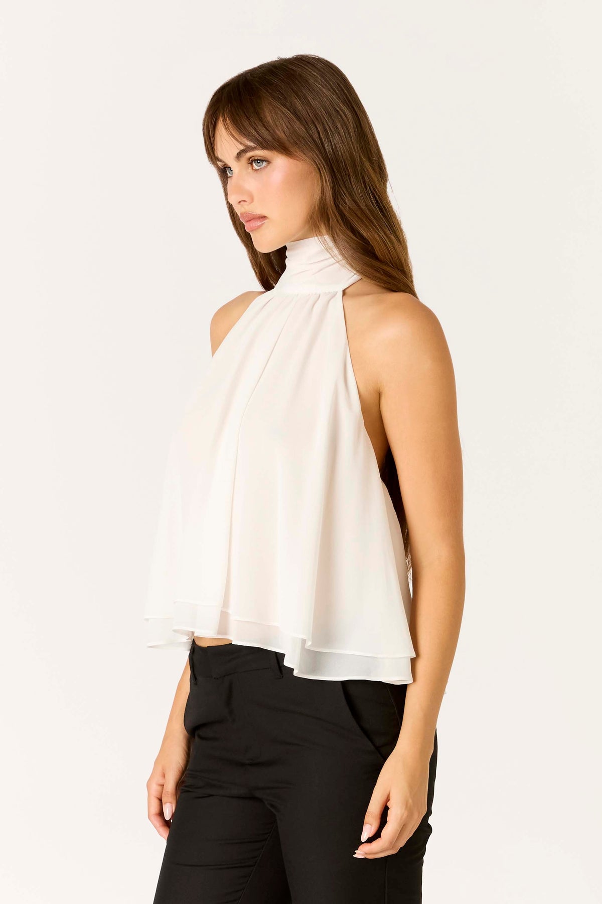 Saskia Halter Top - WHITE