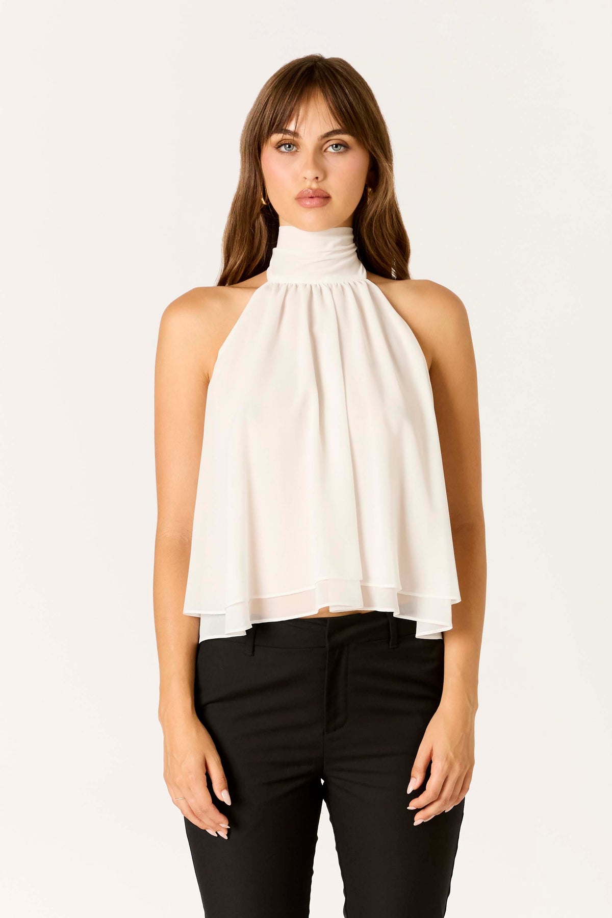 Saskia Halter Top - WHITE