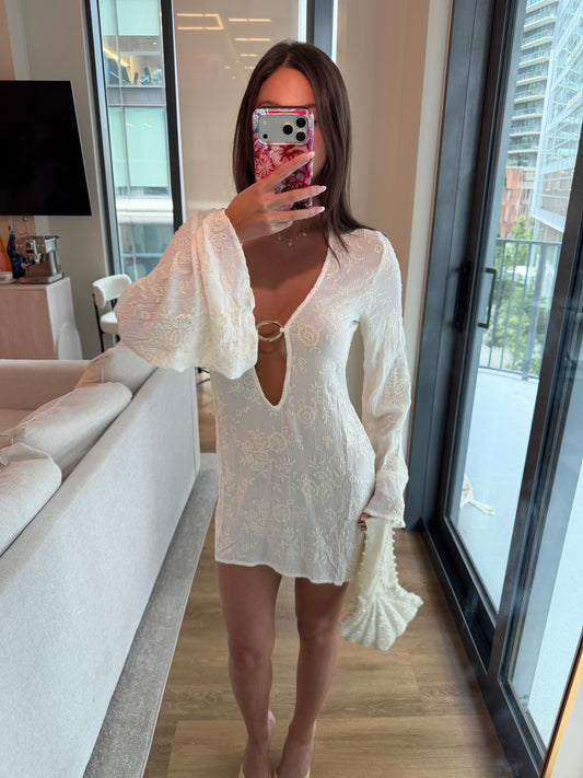 Luna Ring Detail Mini Dress