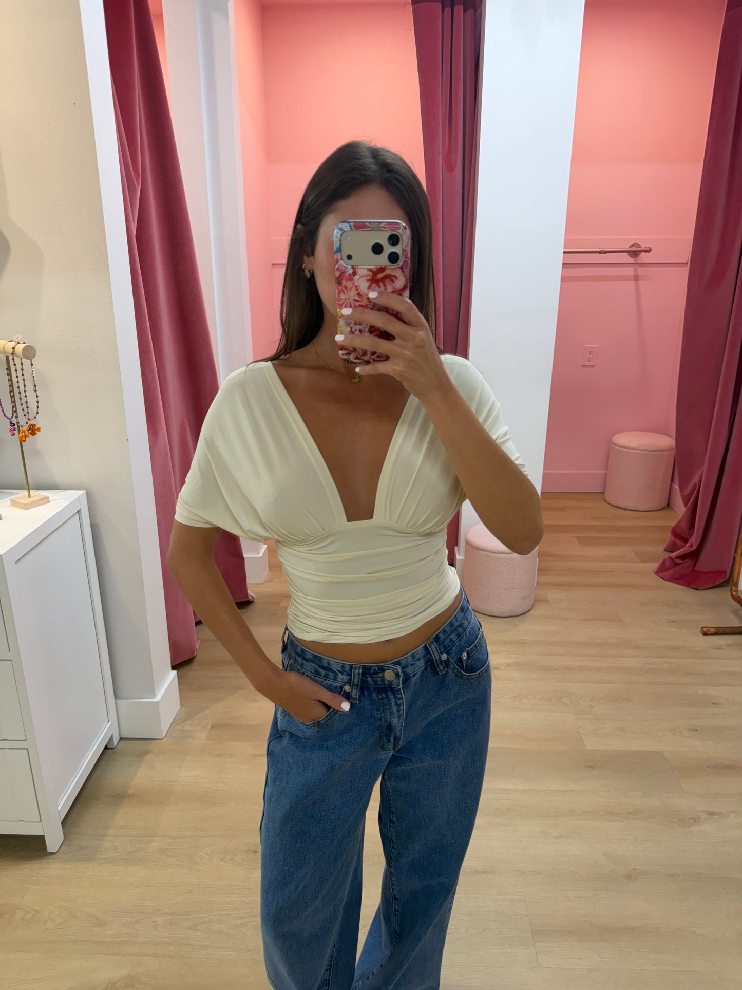 Vienna BatWing Top - Sand