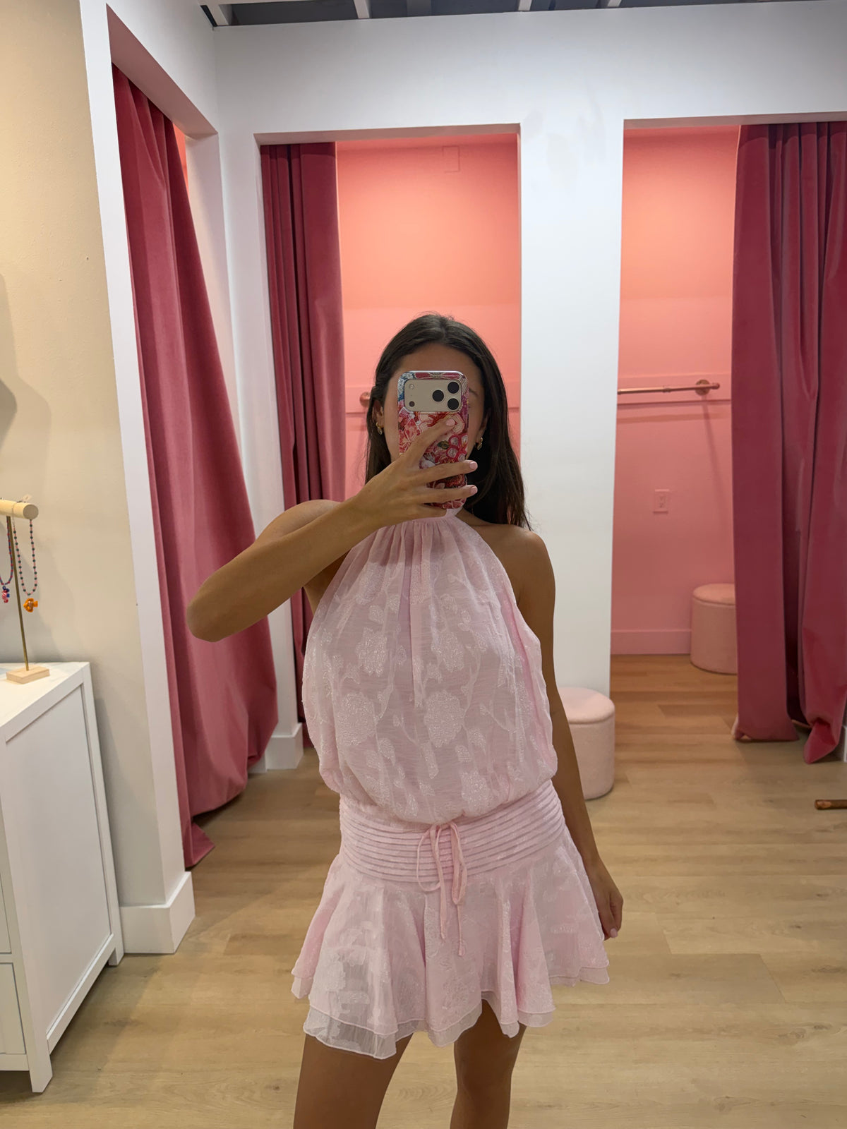 Sydelle Halter Backless Mini Dress - Blush Pink