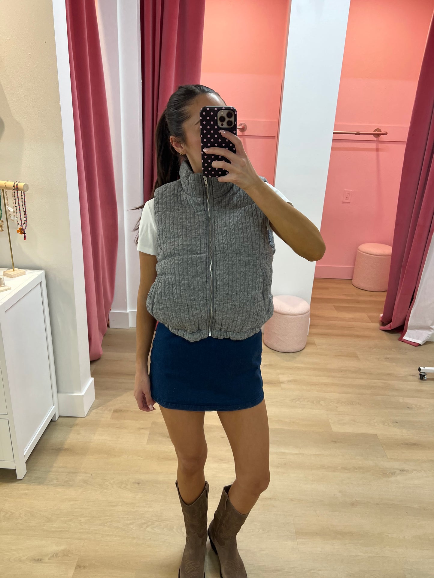 Luna Knit Puffer Vest