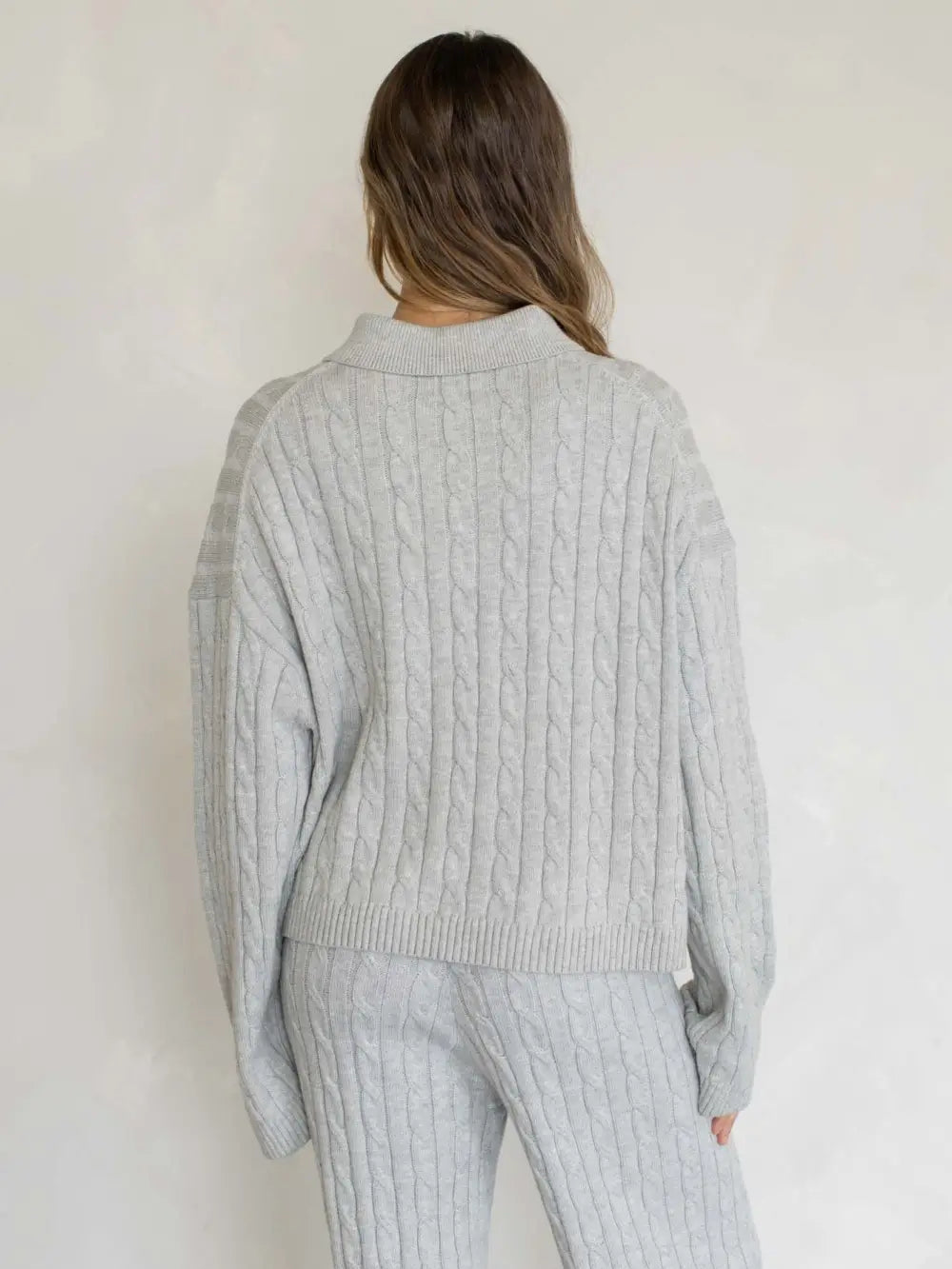 Nora Cable Polo - Grey