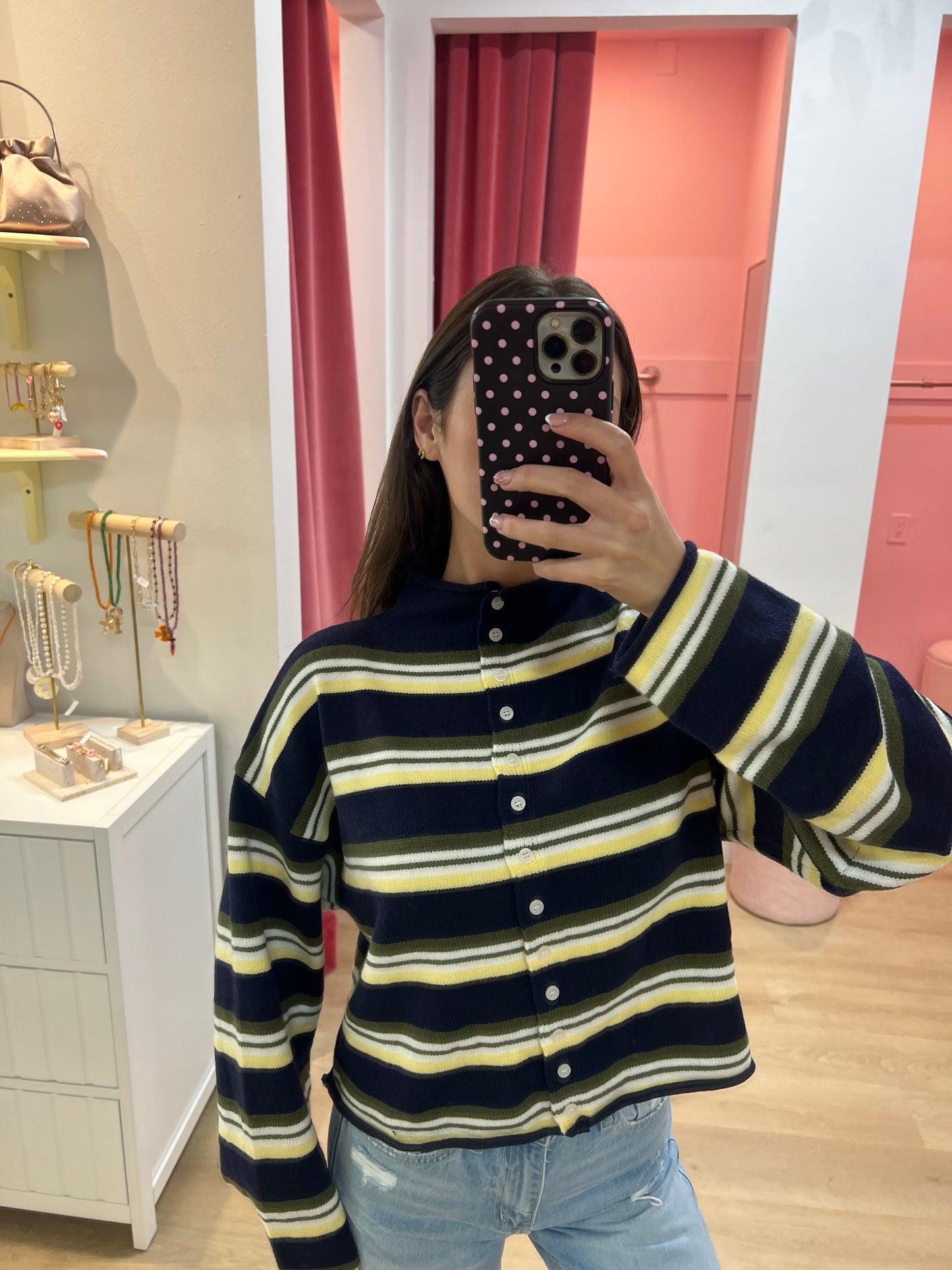 Mia Striped Cardigan