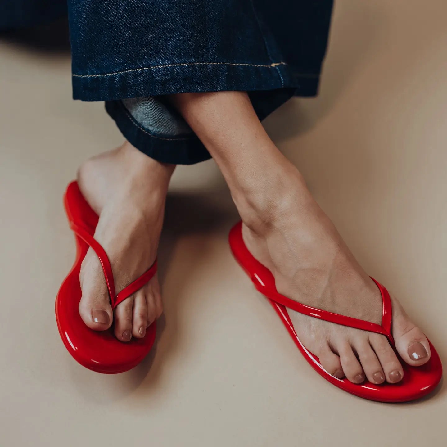 Red Patent Flip Flop Sandal