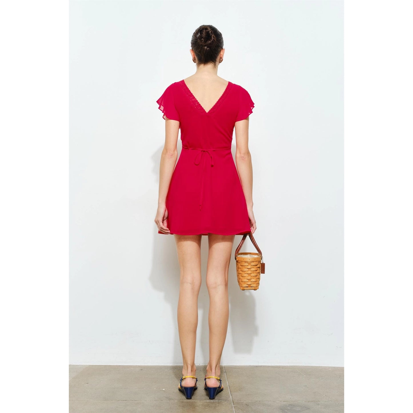 Claire Lace Trim Mini Dress