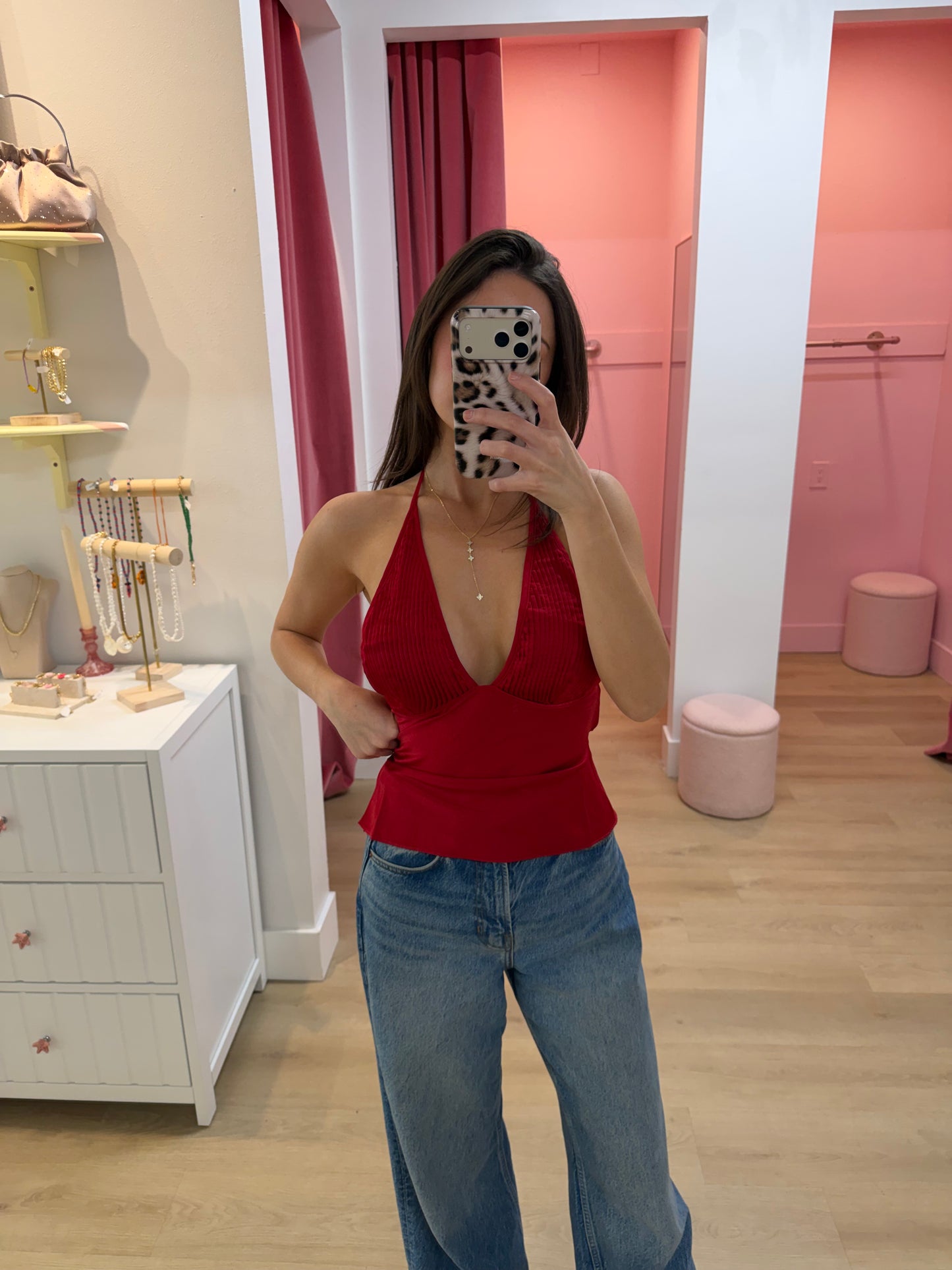 devon top - ruby red