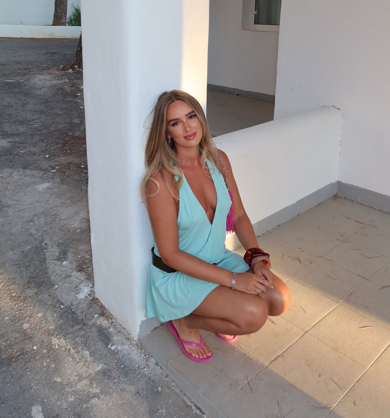 Maui Mini Dress - Aqua