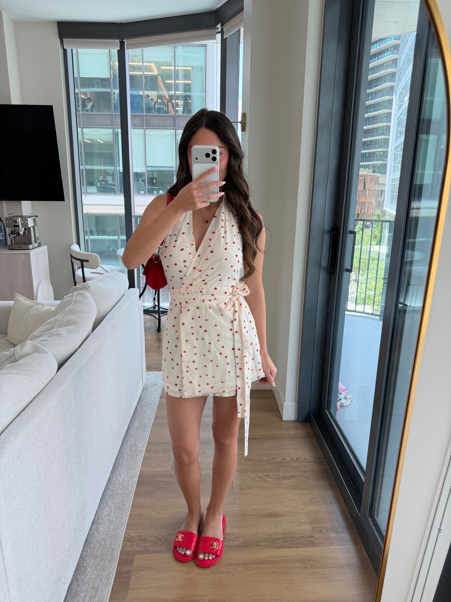 Amaya Mini Dress - Cherry Polka Dot