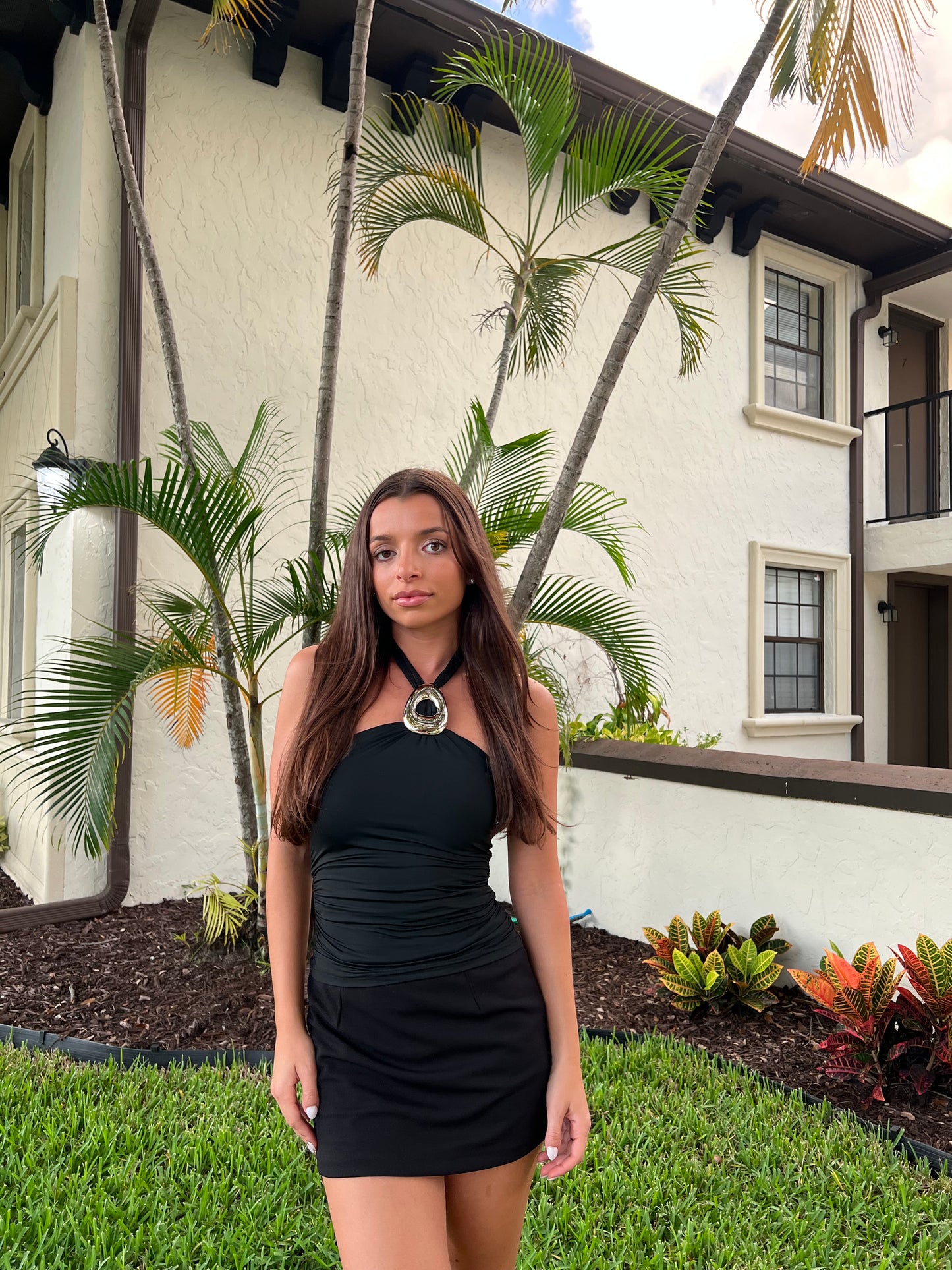 Indiana Keyhole Halter Top - BLACK