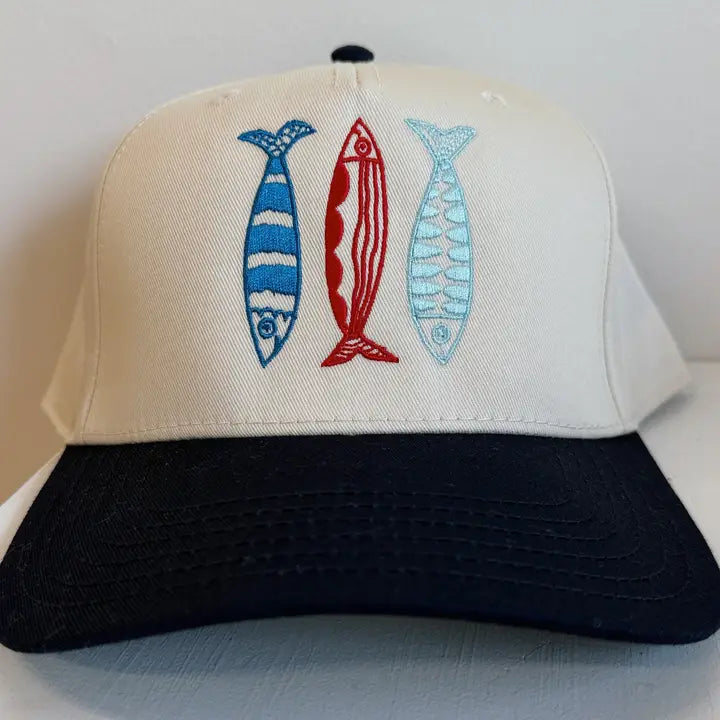 Sardine Trucker Hat - NAVY CANVAS