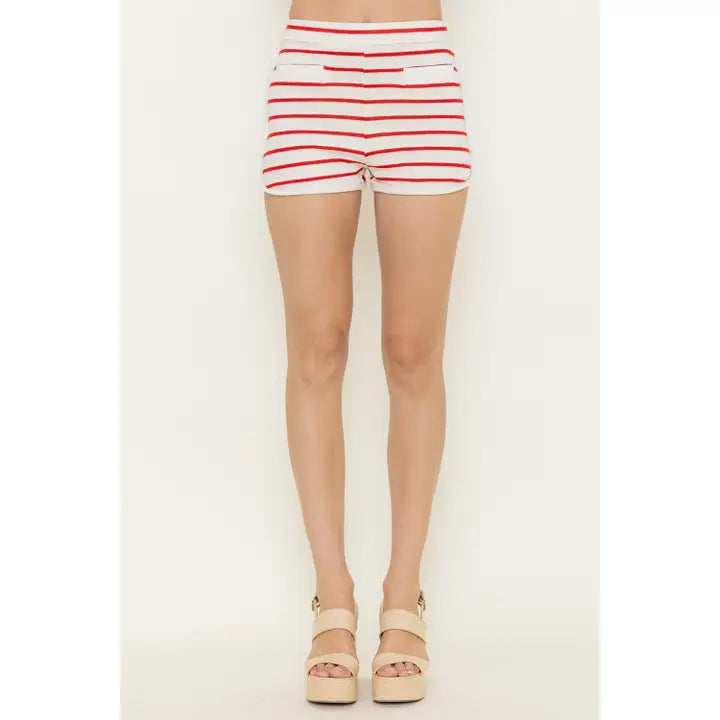 Josephine Knit Strip Shorts