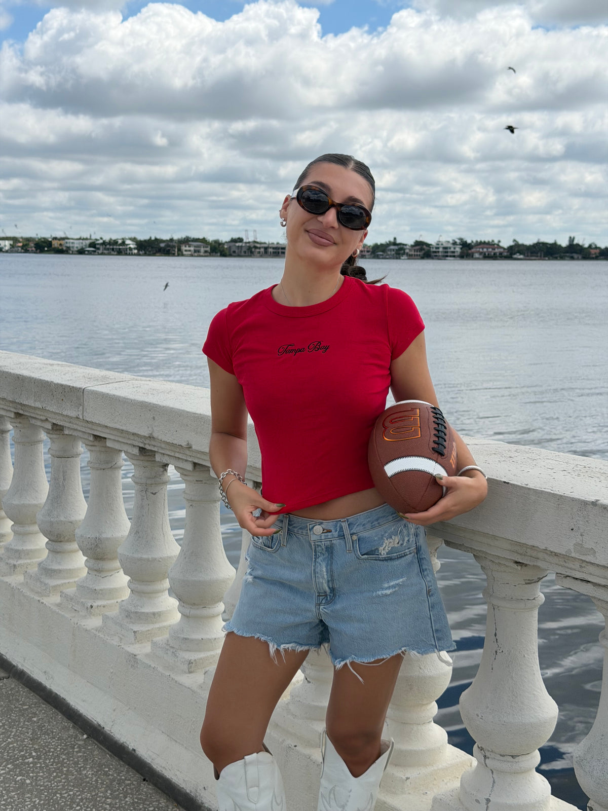 Tampa Bay Baby Tee - RED