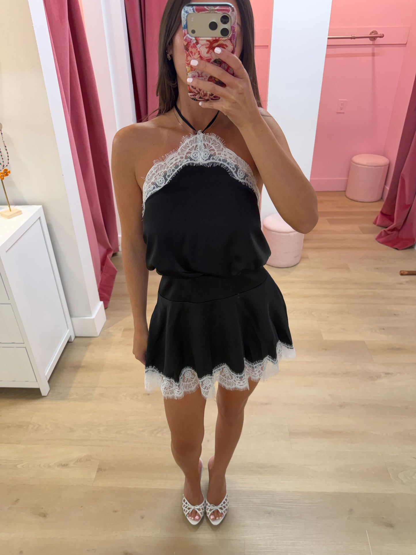 Florence Mini Dress - Midnight Lace