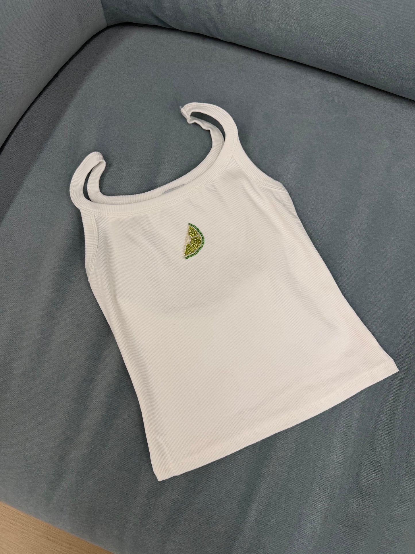 Lime Margarita beaded Tank
