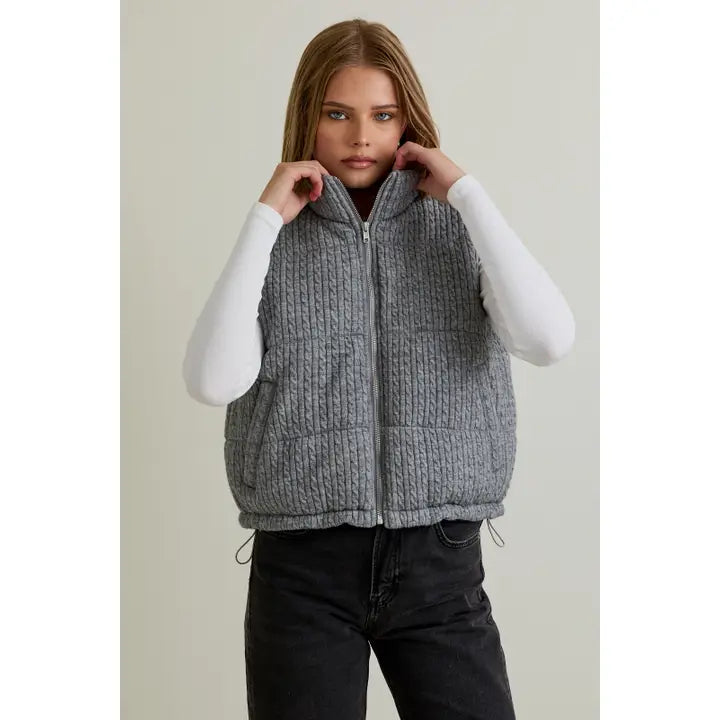 Luna Knit Puffer Vest