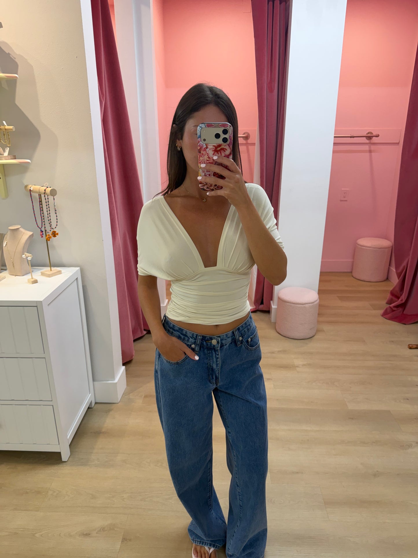 Vienna BatWing Top - Sand