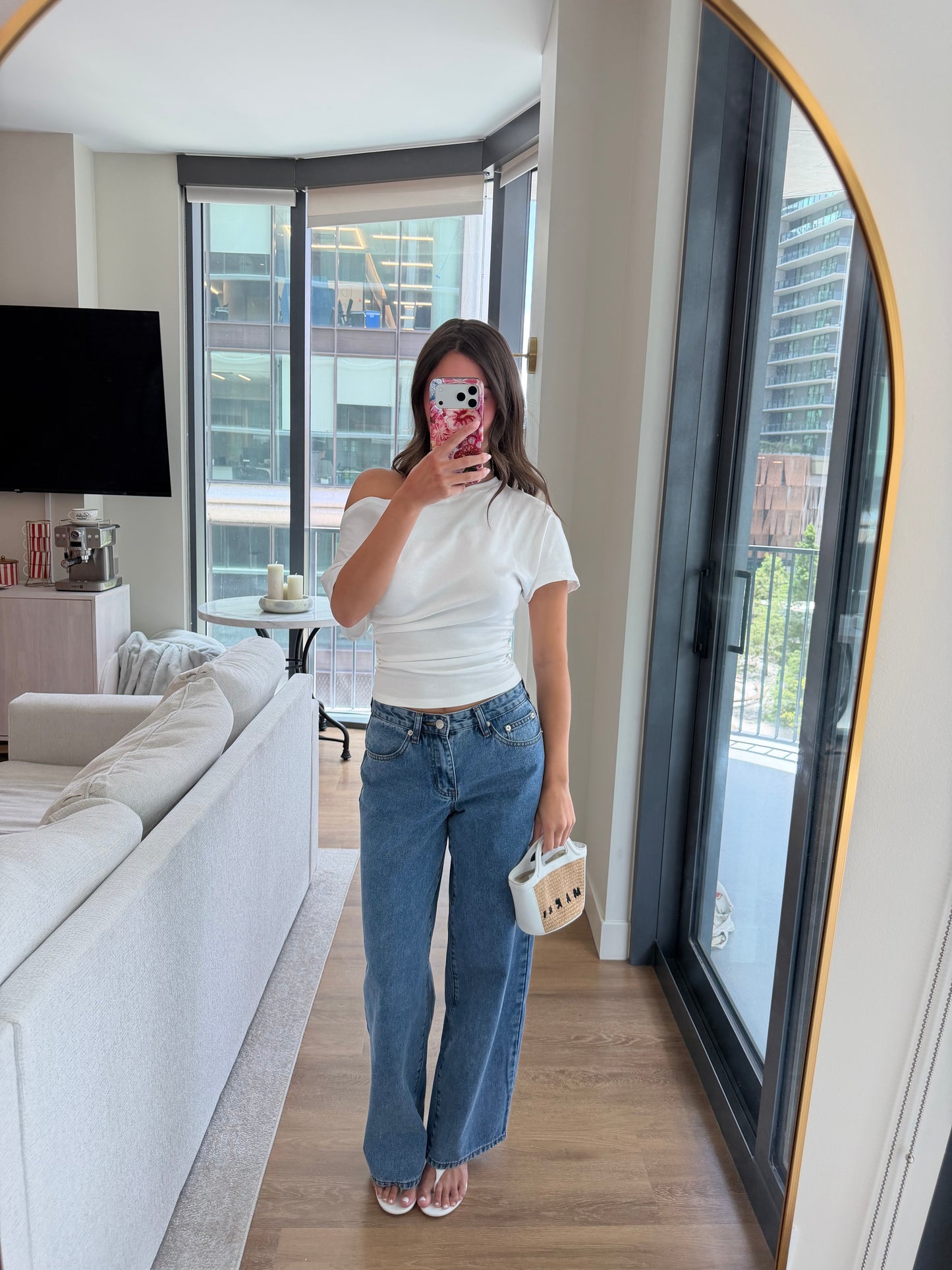 Bonne One Shoulder Top - WHITE