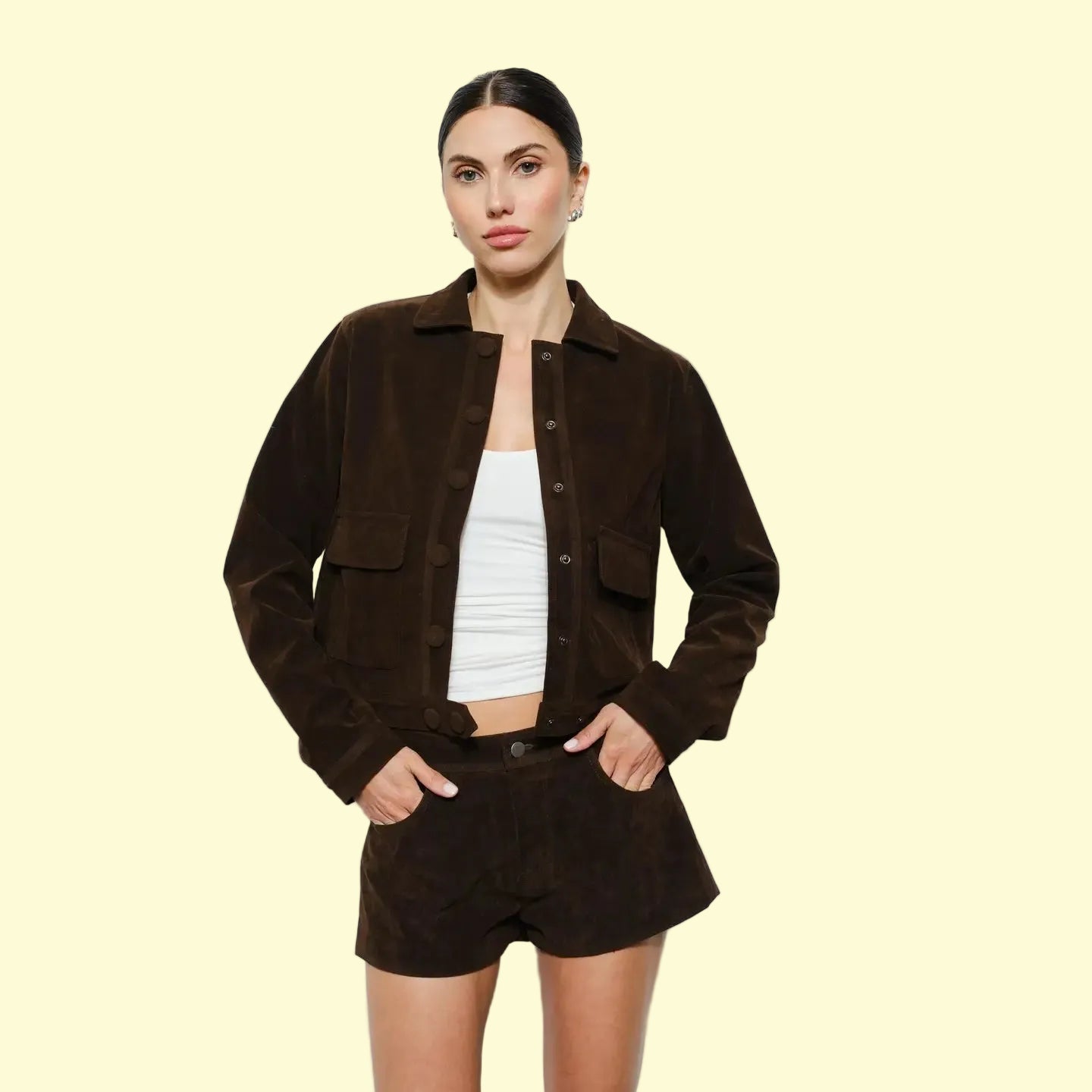 Harper Suede Button Jacket